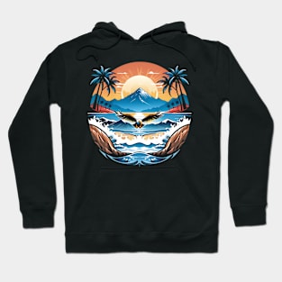 eagle on the beach Hoodie